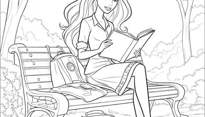 Barbie coloring book printable