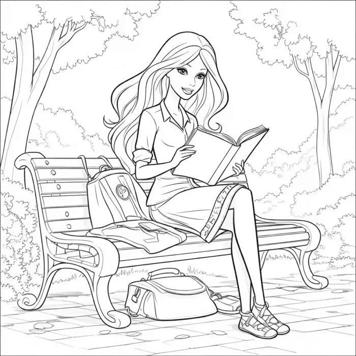 Barbie coloring book printable