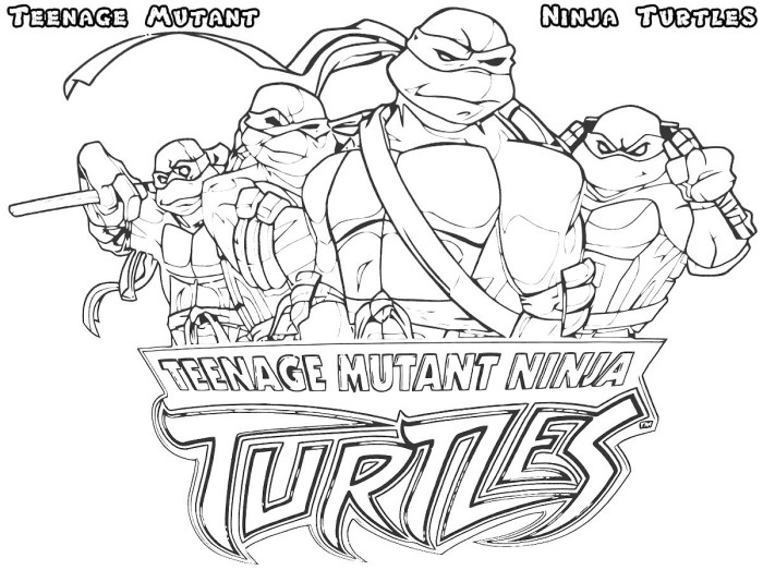 Coloring book ninja turtles