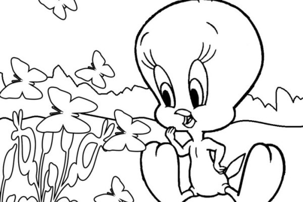 Coloring book tweety bird