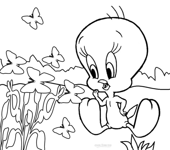 Coloring book tweety bird