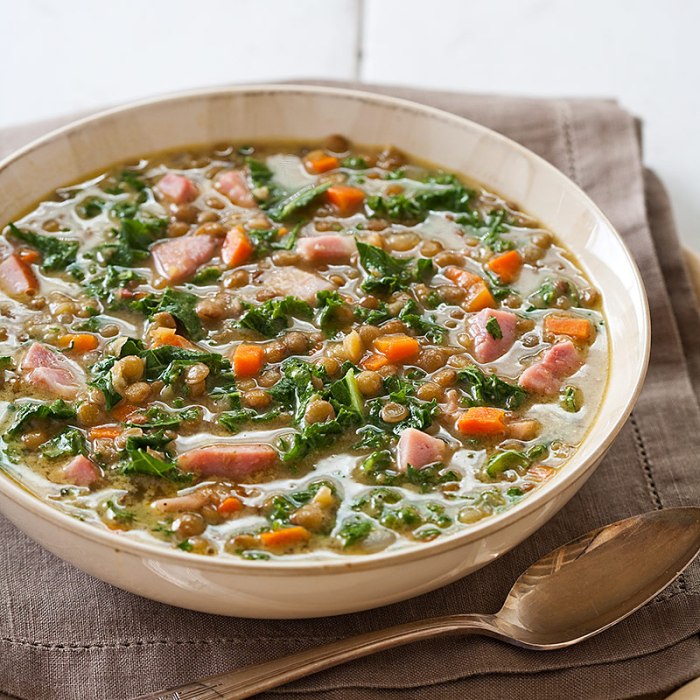 Lentil soup recipe with ham hock