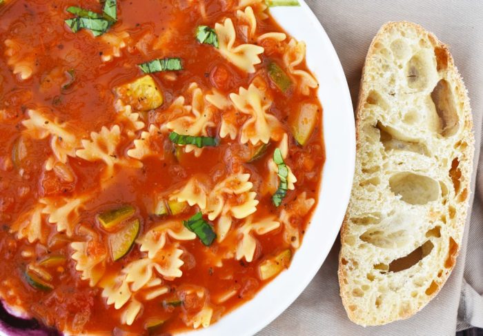 Pasta and tomato soup recipes